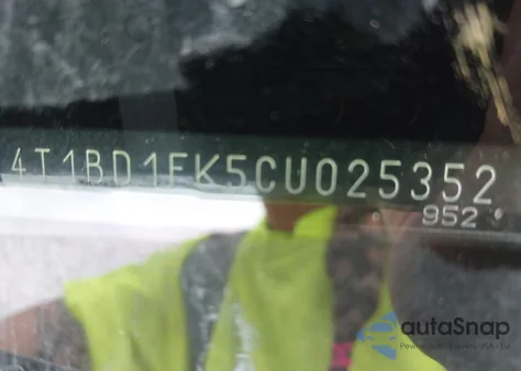 2012 Toyota Camry Hybrid Le из США, поврежденный, VIN 4T1BD1FK5CU025352